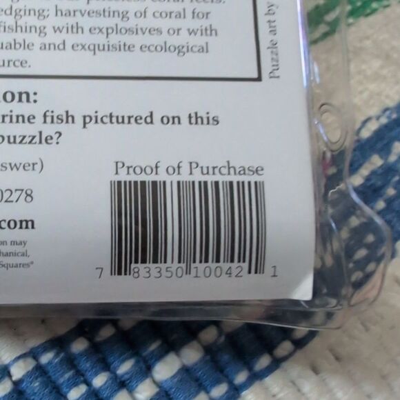 90s Vintage Scramble Squares Tropical Fish‎ Puzzle NIP - Picture 4 of 8